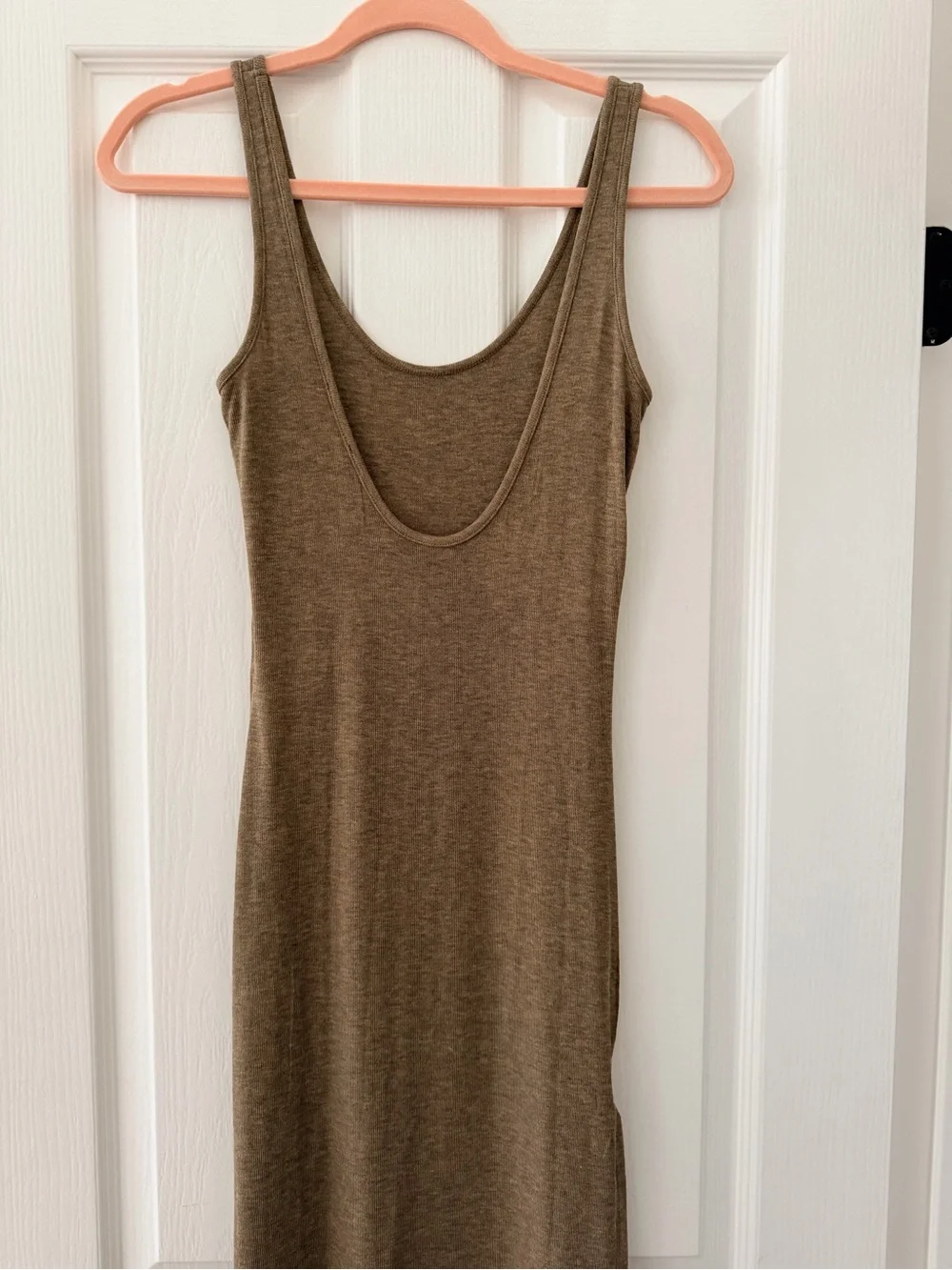 Zara long strappy dress Maxi Dress in Taupe Brown, small - Picture 6 of 7